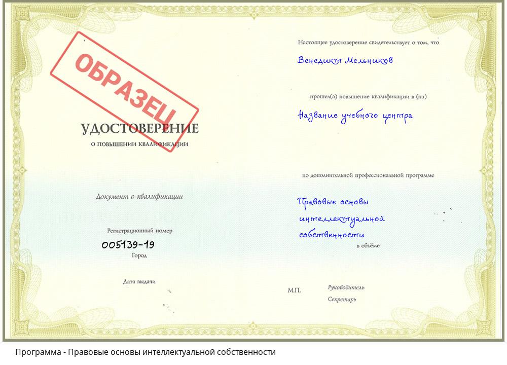 Правовые основы интеллектуальной собственности Белореченск