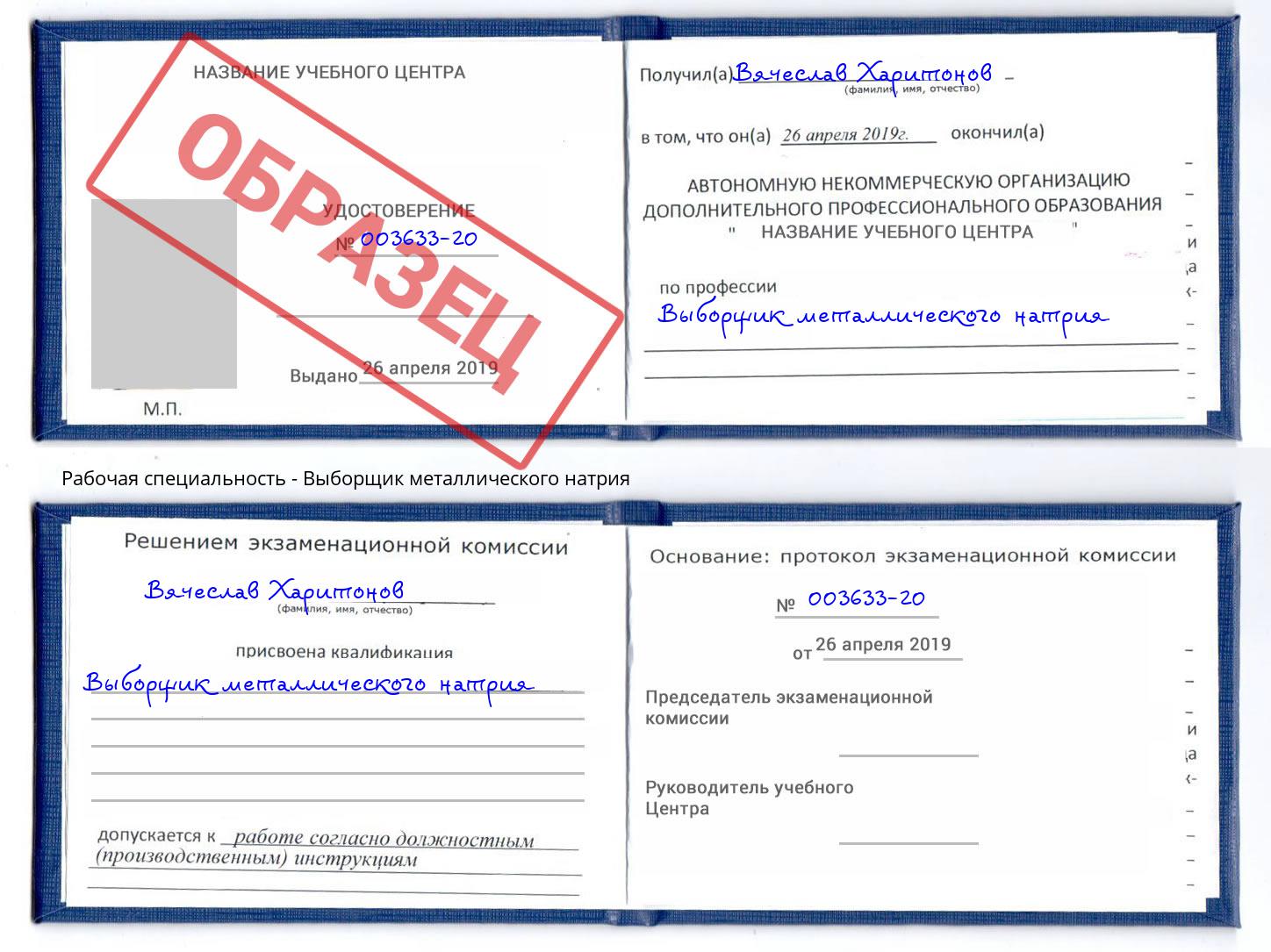 Выборщик металлического натрия Белореченск