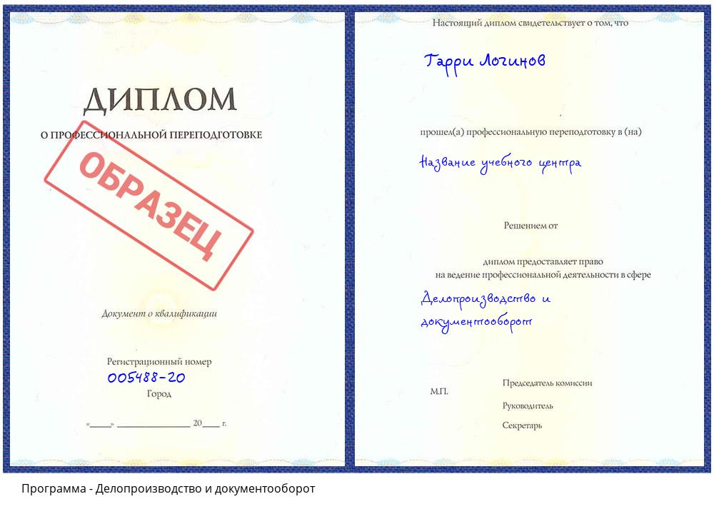 Делопроизводство и документооборот Белореченск